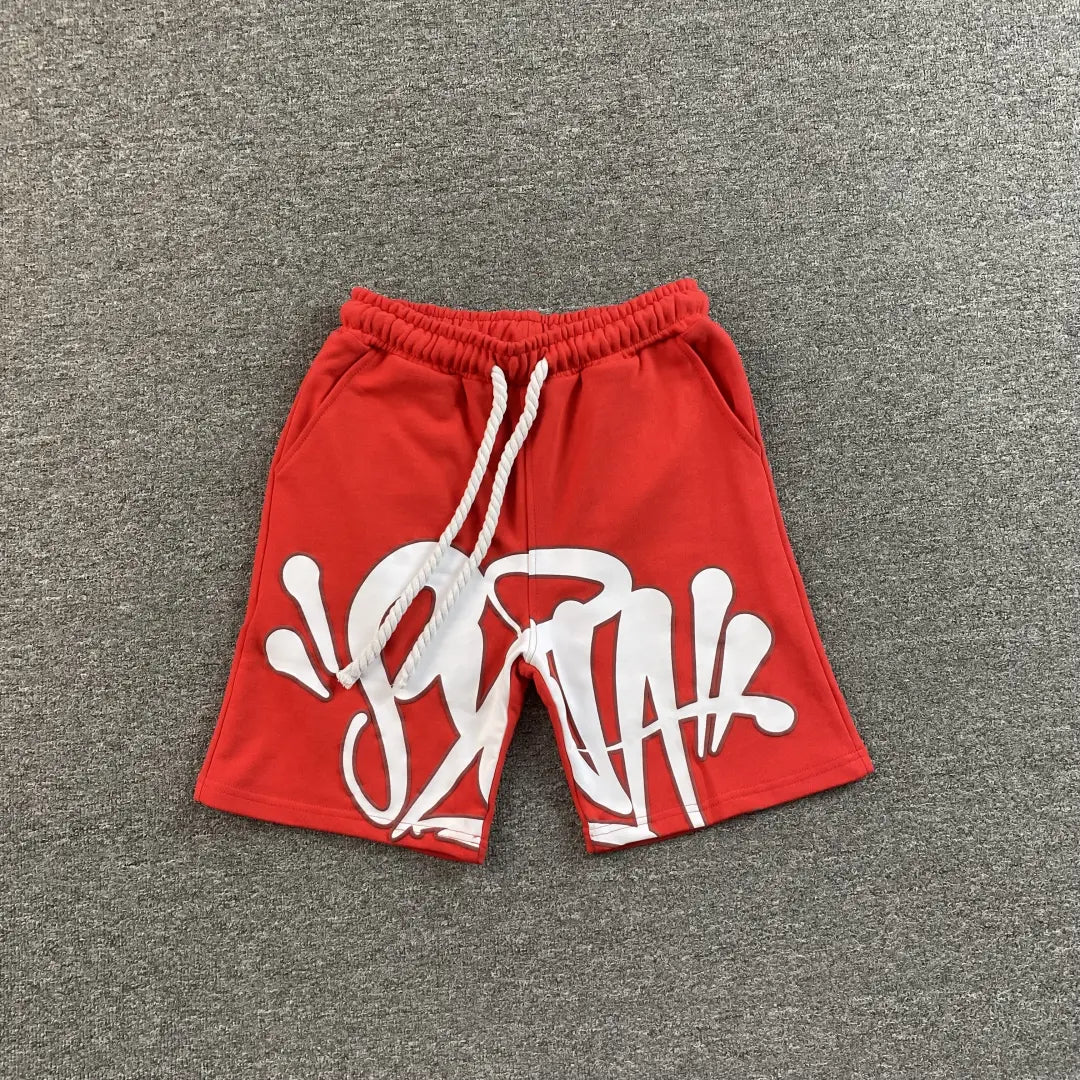 Syna World Red Pink Graffiti Graphic Shorts