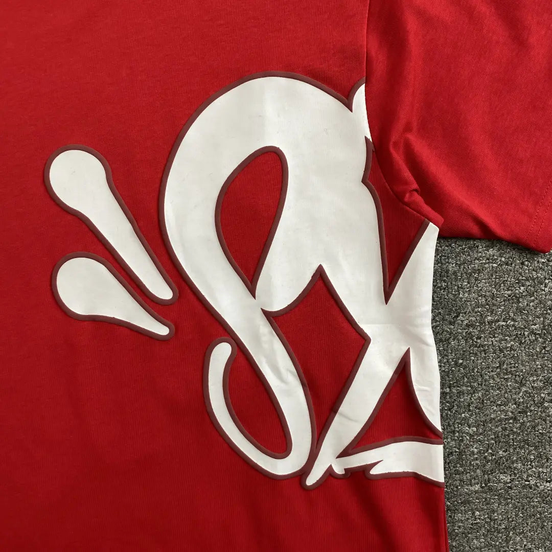 Syna World Red Letter Print Crew Neck T-Shirt